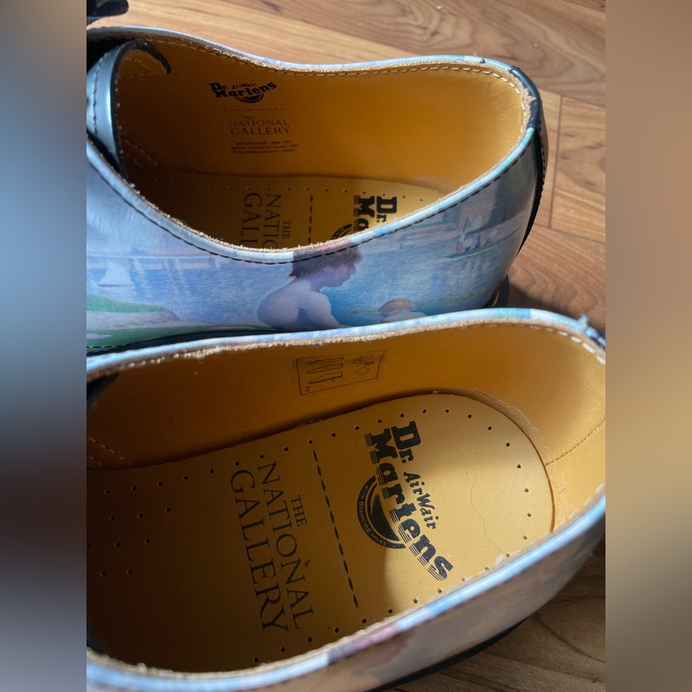 Dr. Martens Black Leather Derby Shoes The National Gallery Seurat Oxford - Picture 5 of 7